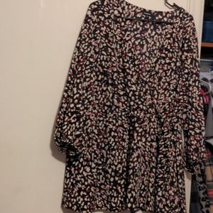 TORRID leopard print dress shirt  So flattering!!